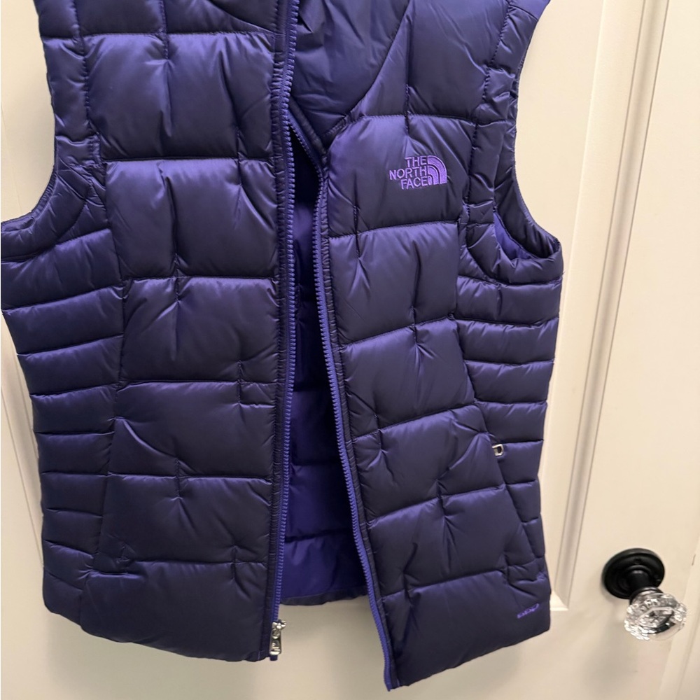 Little girls size large The North Face Purple Puffer Vest